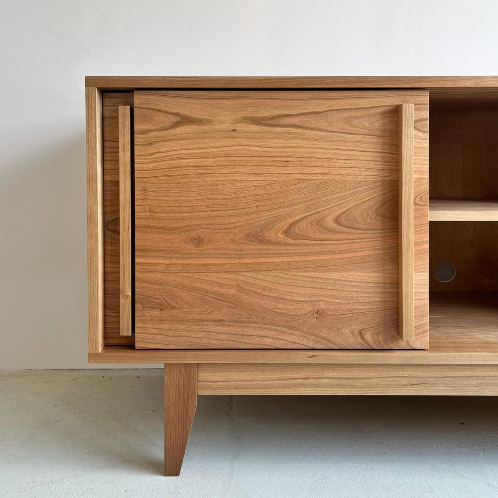 Kasse Media Console - 60" - Wood Base - Solid Cherry - Image 5