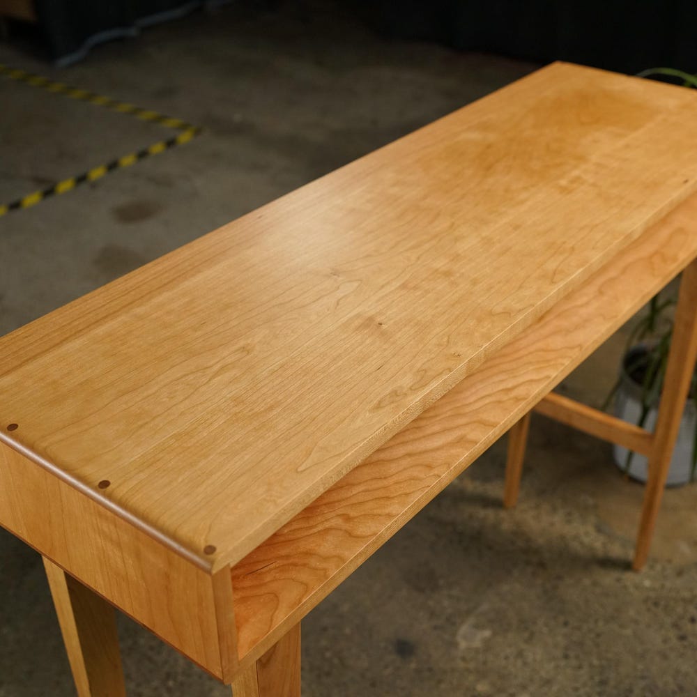 Legard Sofa Table, Modern Entryway Table, Modern Console Table, Wood Rectangular Entry Table, No Drawers (Shown in Cherry) - Image 3