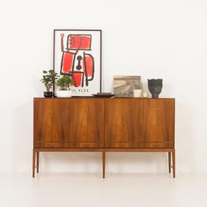 Rosewood highboard by Severin Hansen, Denmark, 1960s