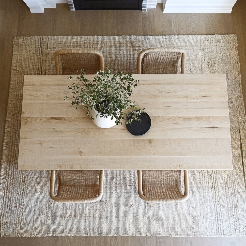 The Fox Maple Dining Table, Rustic Kitchen Table, Solid Wood, Wooden Dining Table, Mid Century, Farmhouse, Dine Table - Image 8