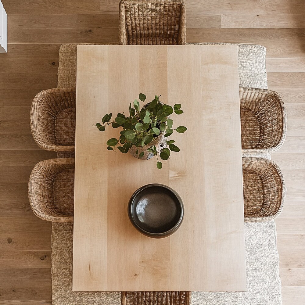 The Fox Maple Dining Table, Rustic Kitchen Table, Solid Wood, Wooden Dining Table, Mid Century, Farmhouse, Dine Table - Image 3