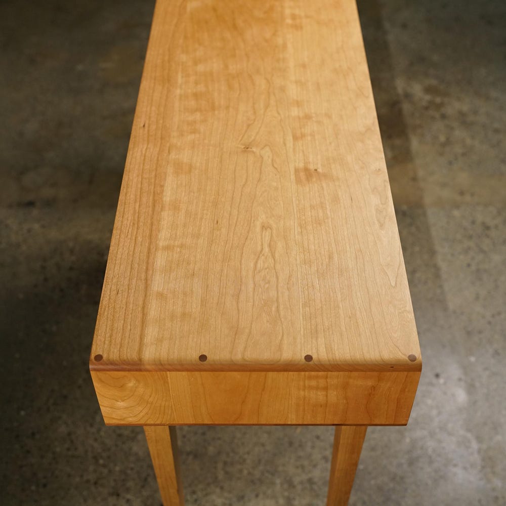 Legard Sofa Table, Modern Entryway Table, Modern Console Table, Wood Rectangular Entry Table, No Drawers (Shown in Cherry) - Image 6