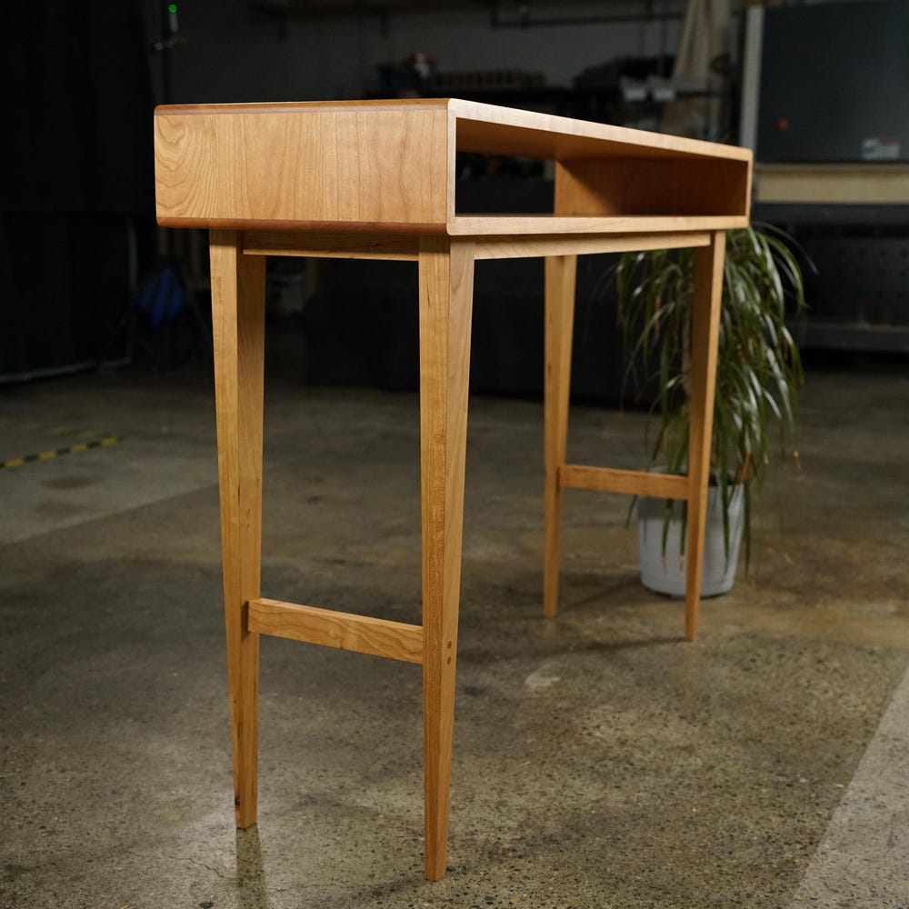 Legard Sofa Table, Modern Entryway Table, Modern Console Table, Wood Rectangular Entry Table, No Drawers (Shown in Cherry) - Image 4