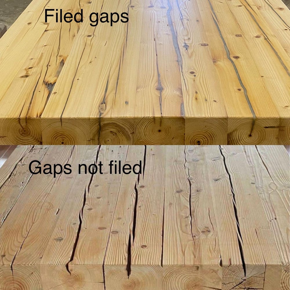 Old beams dining table black steel legs modern country rustic style organic barn wood reclaimed light solid wood massive table MFW design - Image 8