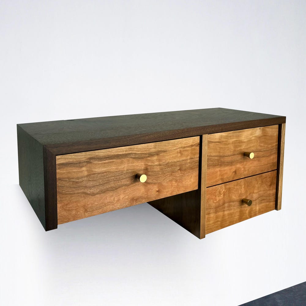 Walnut and Cherry Console - Floating -In Stock! - Image 2
