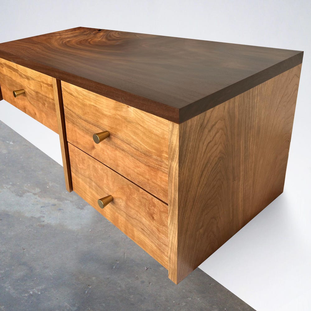 Walnut and Cherry Console - Floating -In Stock! - Image 4