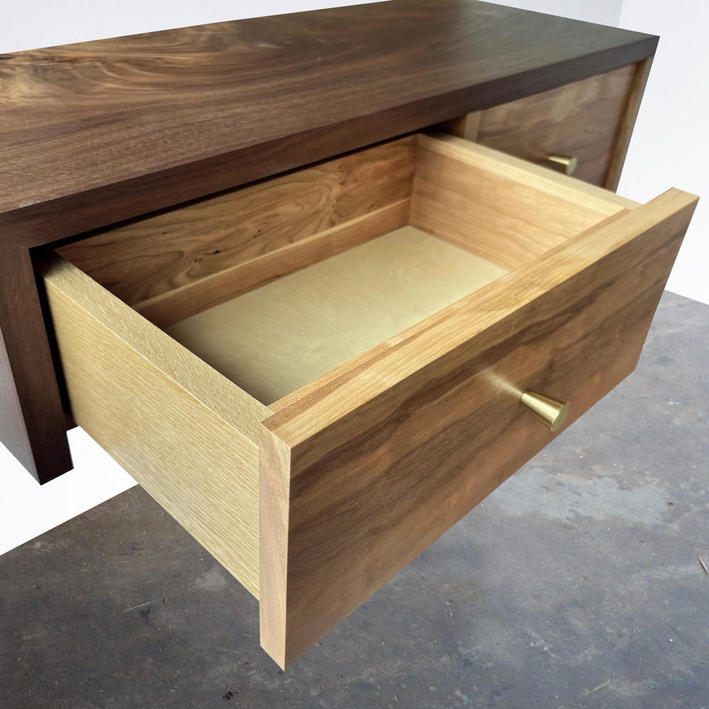 Walnut and Cherry Console - Floating -In Stock! - Image 7