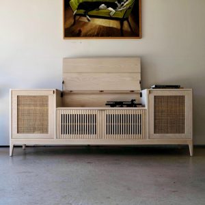 The Renegade | Solid Wood | Mid-Century Modern Record & Storage Console