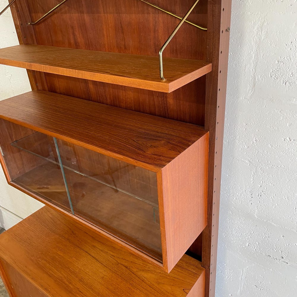 Danish Mid Century Poul Cadovius Wall Unit Bookcase Freestanding - Image 4