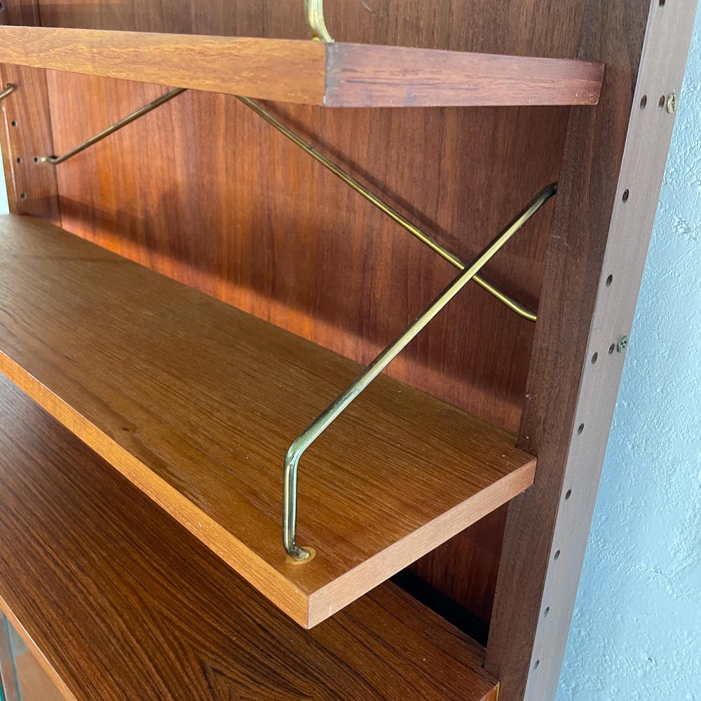 Danish Mid Century Poul Cadovius Wall Unit Bookcase Freestanding - Image 5