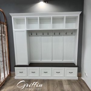 il_1000x1000.6450988530_awy1.jpg Oregon Mudroom Bench with Shoe Storage | 5-Section Hall Tree | Entryway Organizer | Coat Rack | Custom Mudroom Furniture