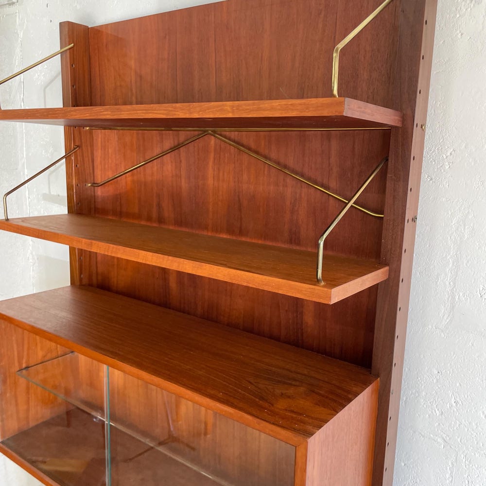 Danish Mid Century Poul Cadovius Wall Unit Bookcase Freestanding - Image 8