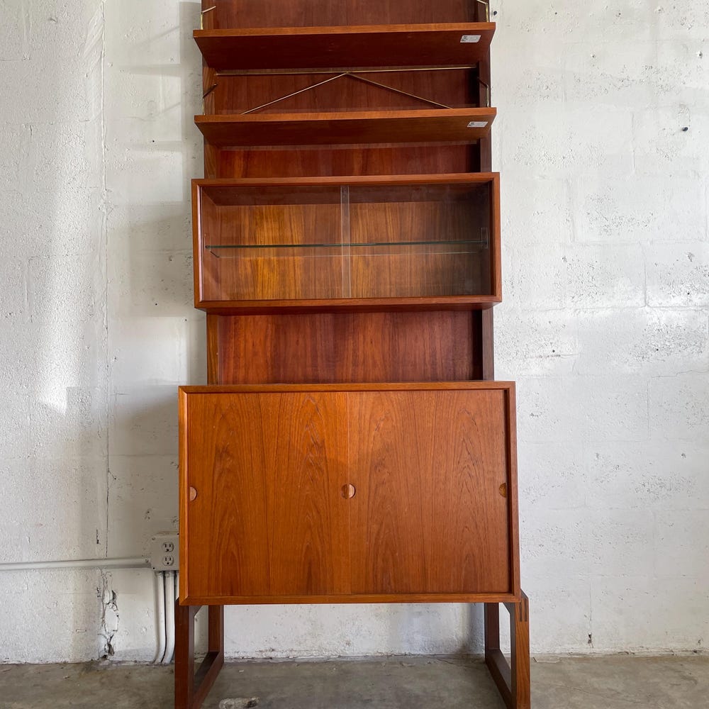 Danish Mid Century Poul Cadovius Wall Unit Bookcase Freestanding - Image 2