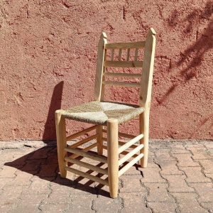 il_1000x1000.6487221489_c5m6.jpg Handcrafted Moroccan Armchair, Wooden Counter Stool, Boho Palm Leaf Chair, Rustic Kitchen Island Seating, Home Decor