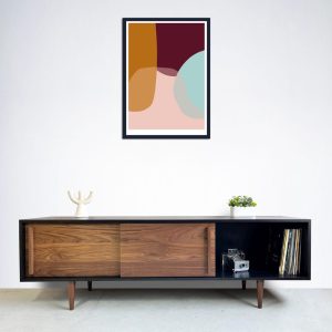 Kasse Credenza / Media Console - 75" - Walnut - Ebony  IN STOCK!!!