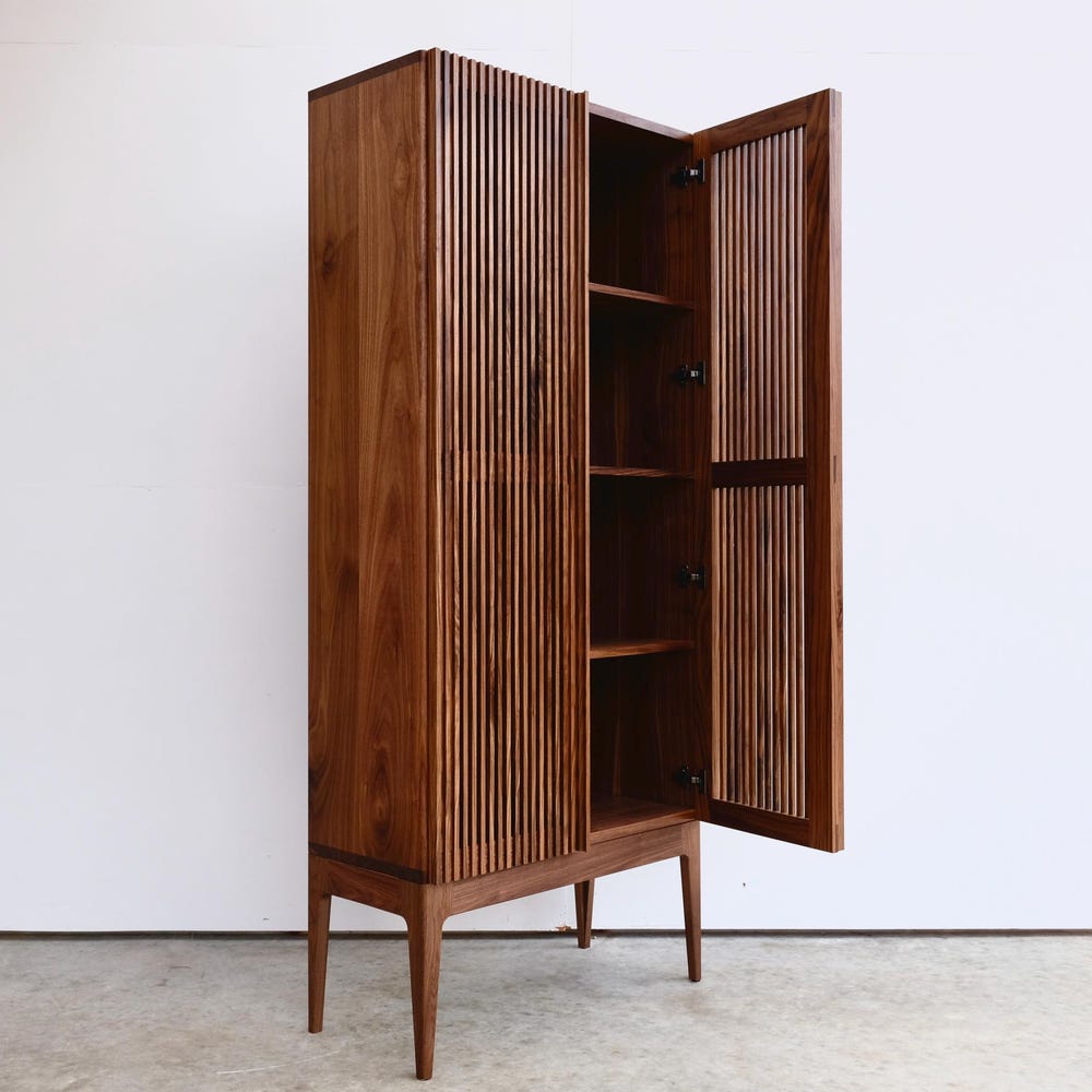 The Hemingway | Solid Wood | Mid-Century Modern Record Storage Unit