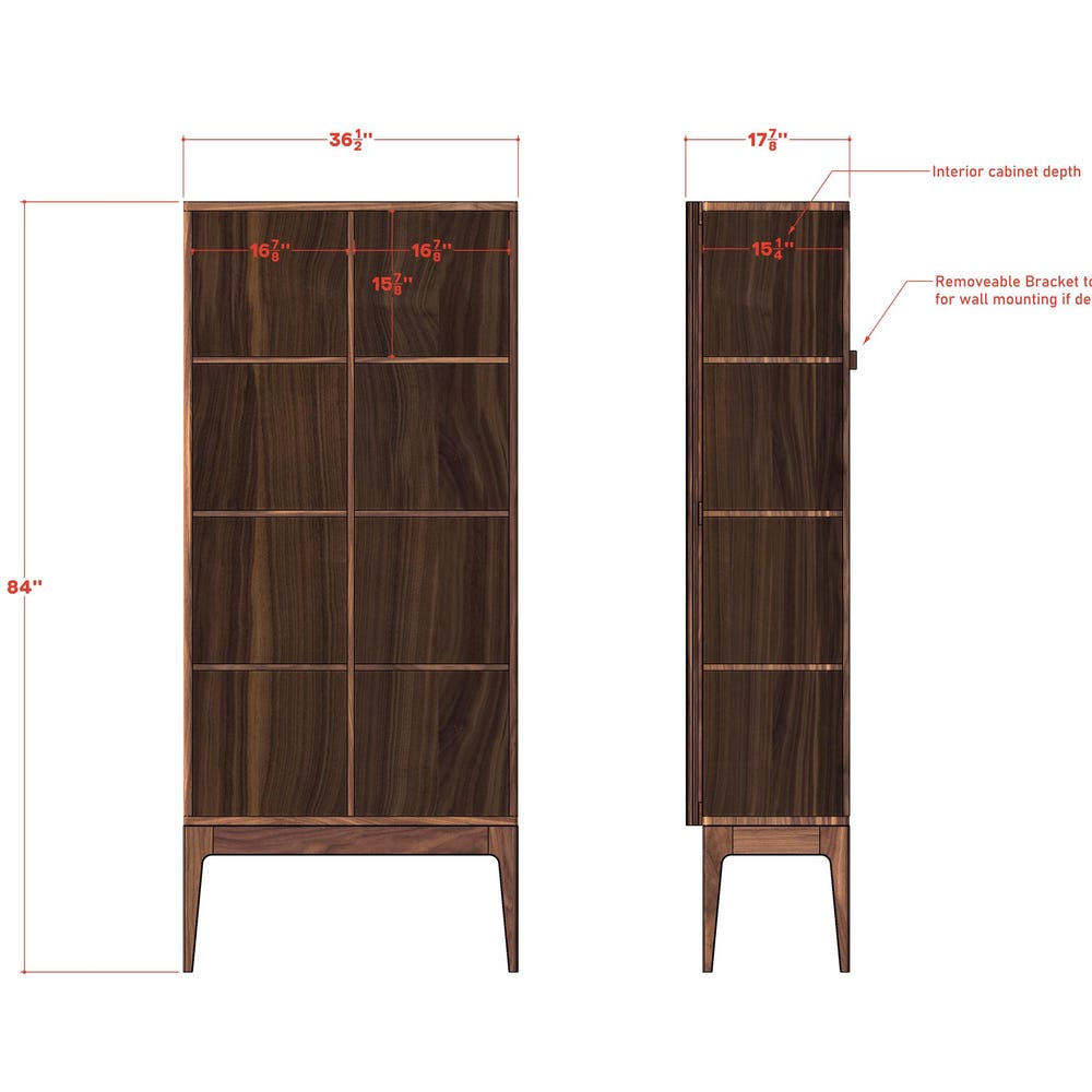 The Hemingway | Solid Wood | Mid-Century Modern Record Storage Unit - Image 9