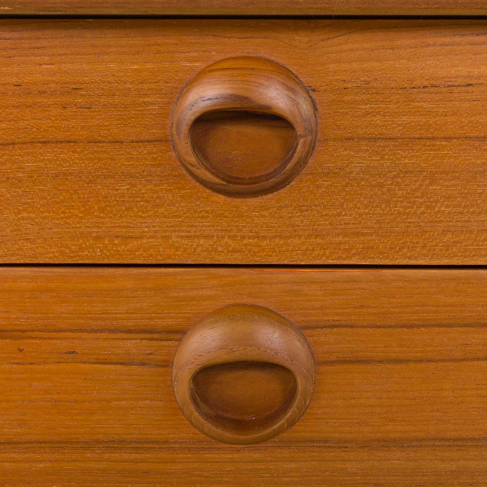 Pair of Scandinavian mid century nightstands in the Texmon style, Norway 1960s - Image 10