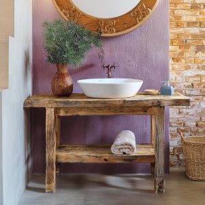 Wooden Rustic Style handmade bathroom vanity live edge solid wood cabinet sink table counter top farmhouse home decor furniture  handcrafted