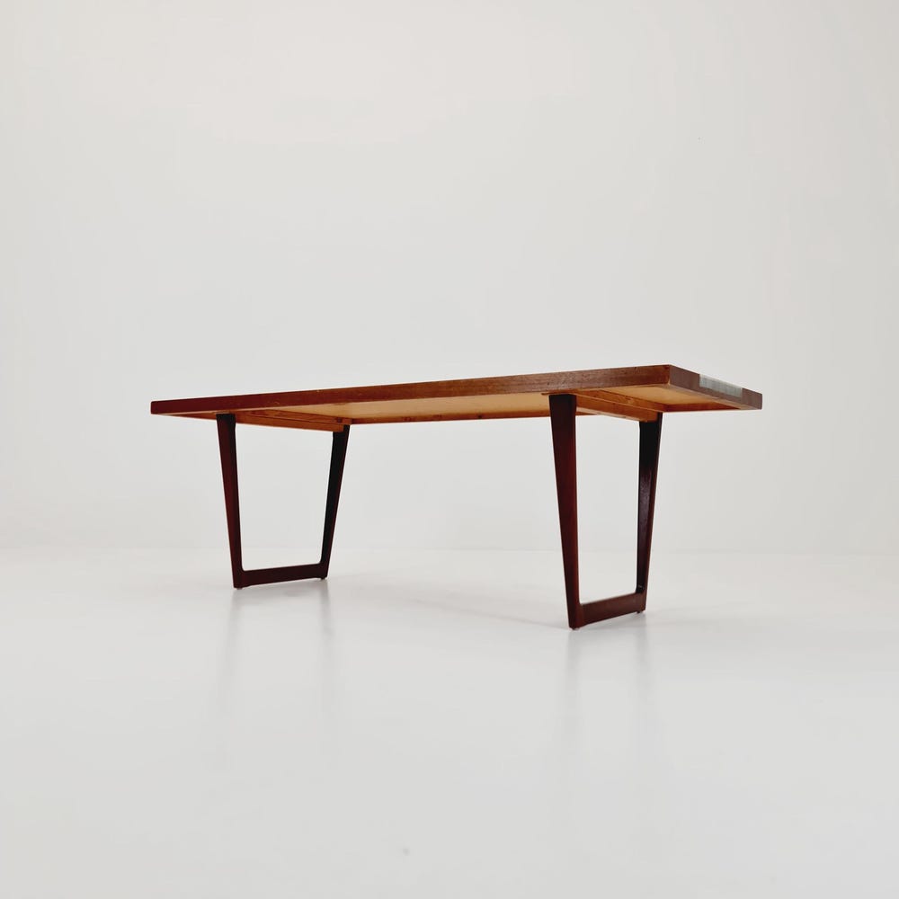 Rare vintage Danish teak mosaic coffee table from the 60s, - Image 7