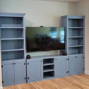 Texas Wood TV Stand Console with Storage | Farmhouse Media Center | Rustic Entertainment Cabinet | Solid Wood Furniture