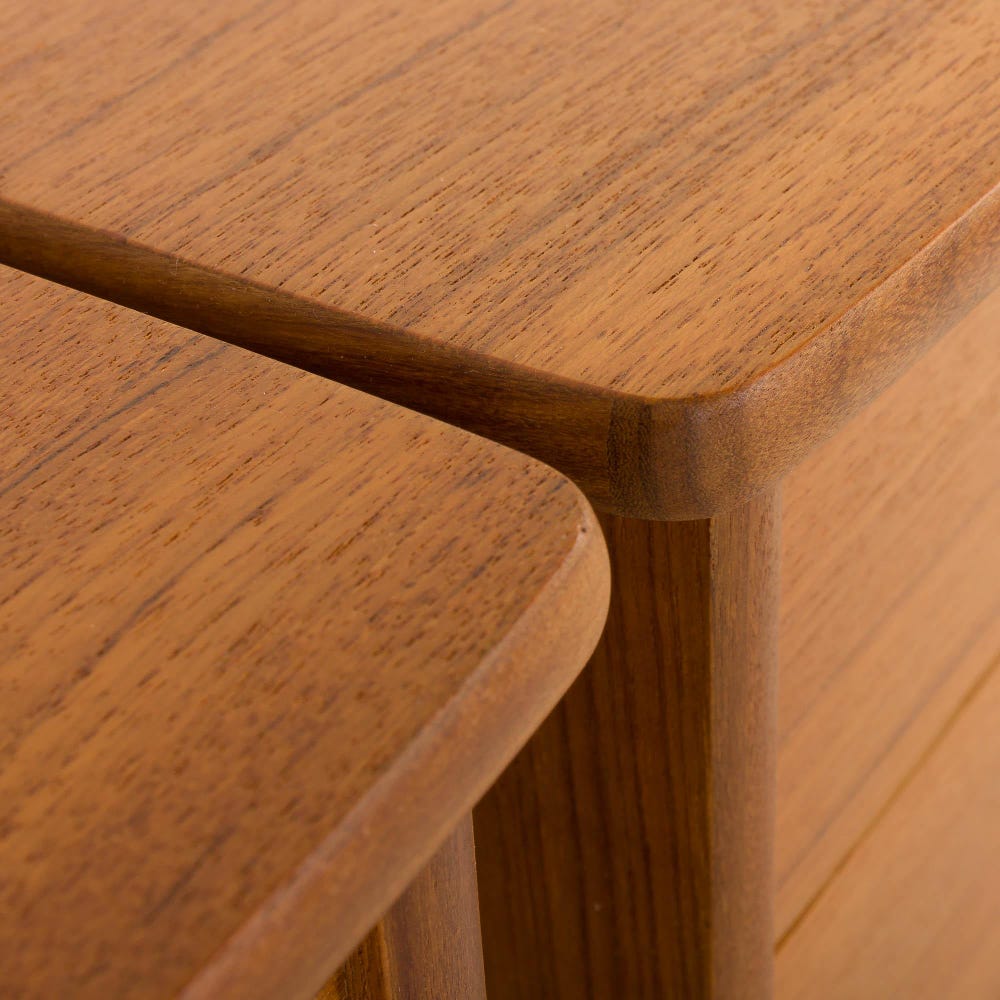 Pair of Scandinavian mid century nightstands in the Texmon style, Norway 1960s - Image 9