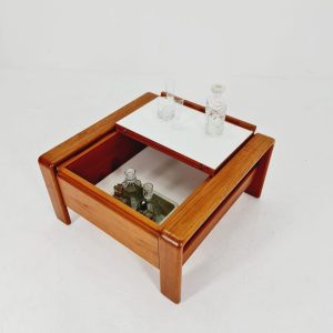 Danish teak coffee table / bar / drinks cabinet by EMC Möbelfabrik, 1960s