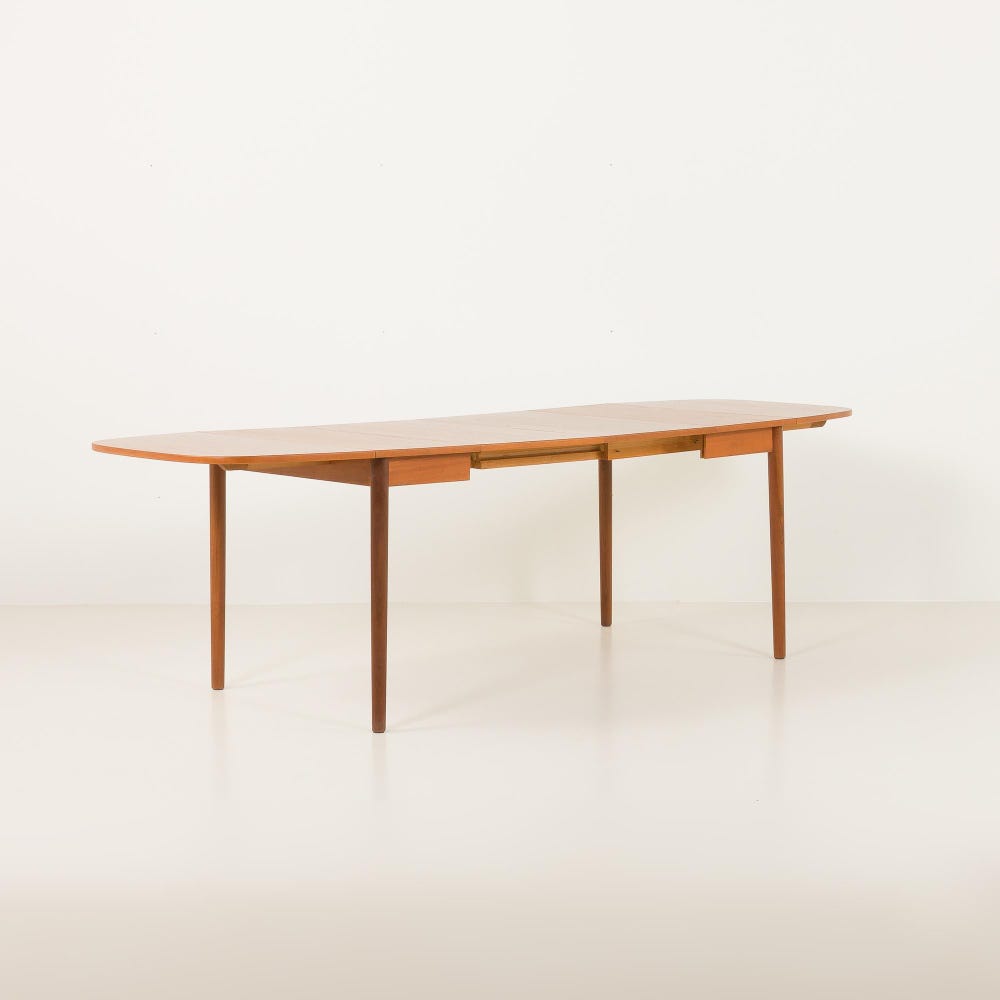 Danish mid-century teak drop leaf table, 1960s - Image 3