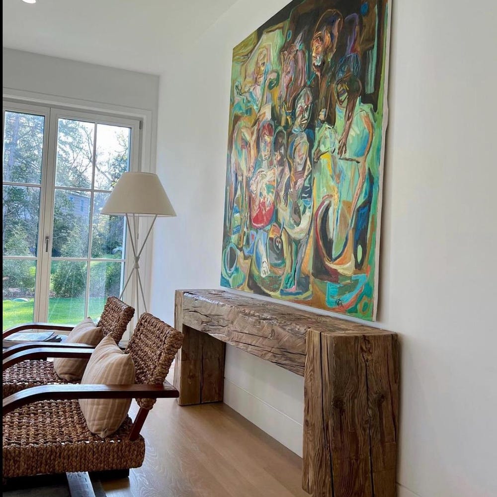 Old beam console table unique dovetailed old wood rustic style table loft organic reclaimed barn wood entryway natural table MFW design - Image 4