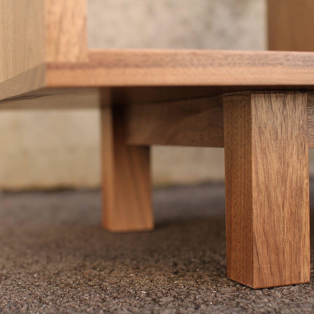 Warner Foyer Bench / LP Vinyl Storage, Modern Entry Storage, Mid Century Inspired, Record Bench (Shown in Walnut) - Image 3