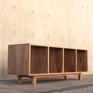 il_1000x1000.6703215057_msbe.jpg Warner Foyer Bench / LP Vinyl Storage, Modern Entry Storage, Mid Century Inspired, Record Bench (Shown in Walnut)