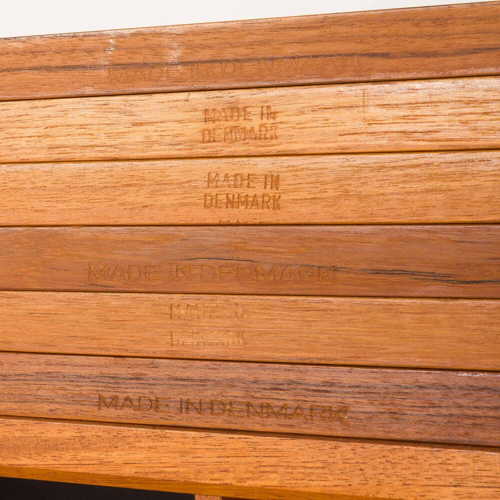 Poul Cadovius teak 4-bay wall unit for Cado, Denmark 1960s - Image 9