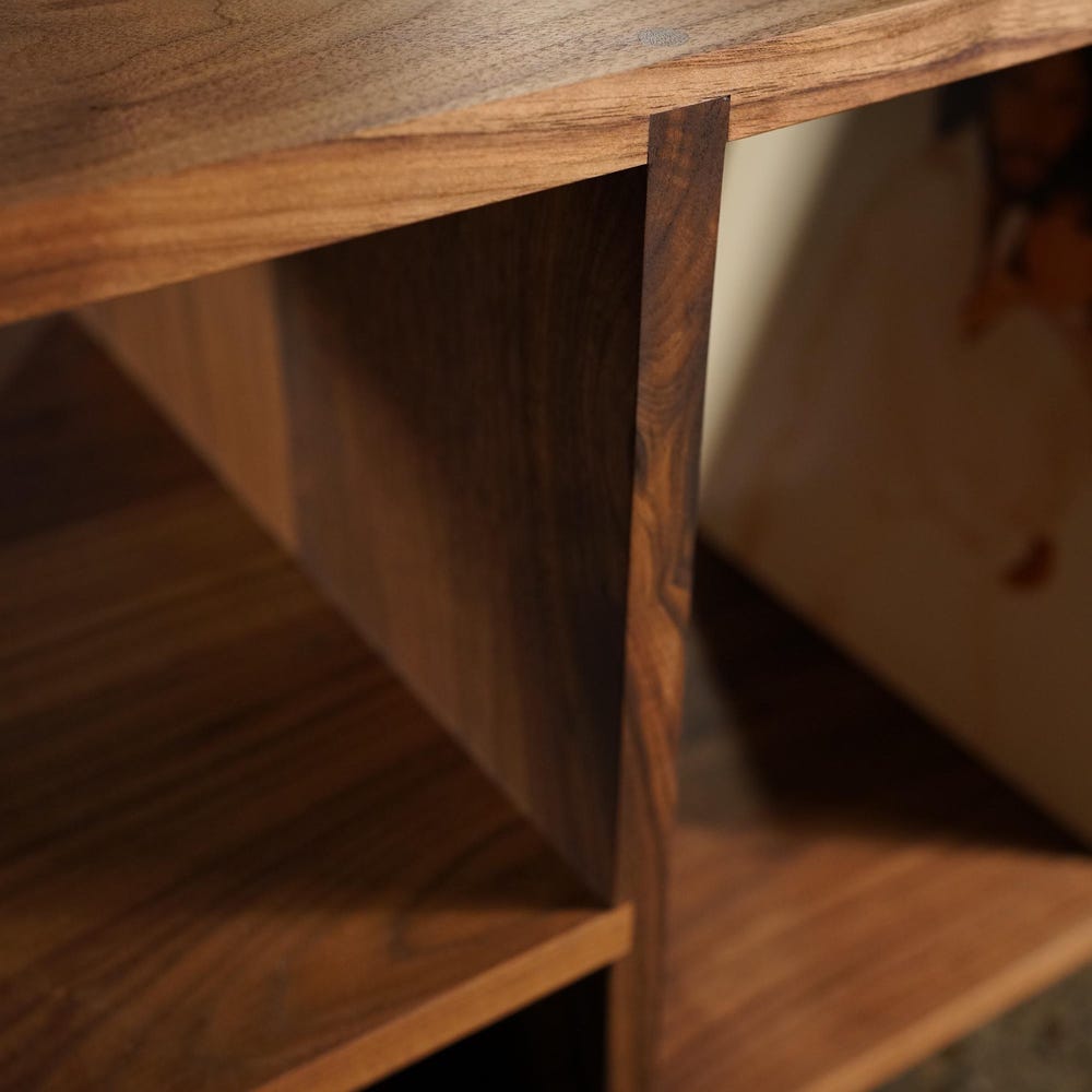Braca Media Console, Mid-Century Credenza, Modern Sideboard, Solid Hardwood Media Console (Shown in Walnut) - Image 6