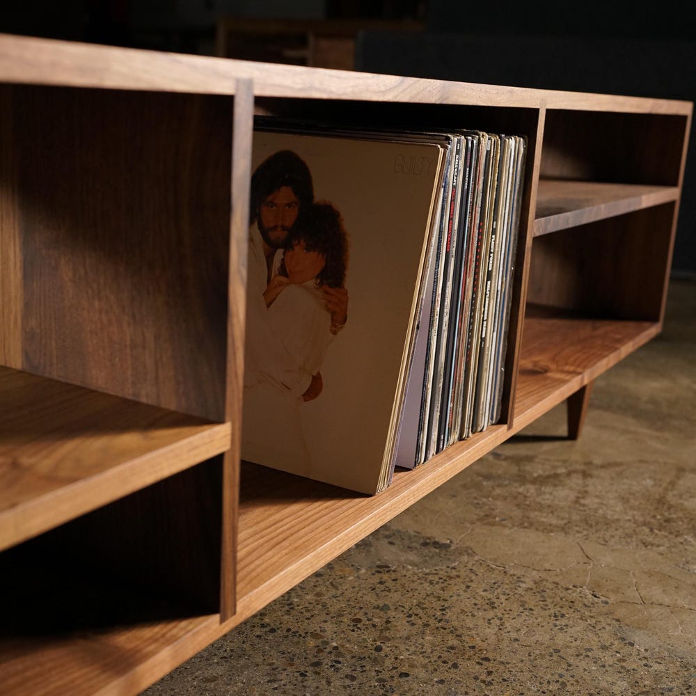 Braca Media Console, Mid-Century Credenza, Modern Sideboard, Solid Hardwood Media Console (Shown in Walnut) - Image 5