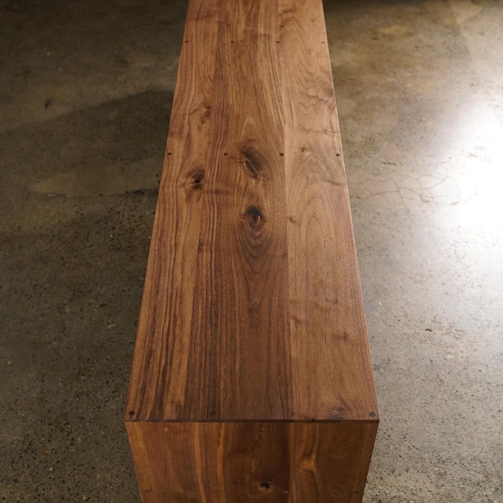 Braca Media Console, Mid-Century Credenza, Modern Sideboard, Solid Hardwood Media Console (Shown in Walnut) - Image 4