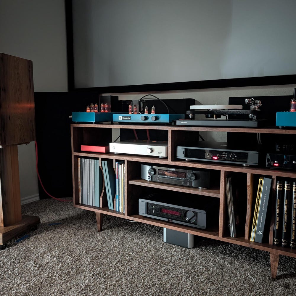 Heath Console, Modern Entertainment Storage, Modern Solid Wood Media Console, Wood Console (Shown in Walnut) - Image 6