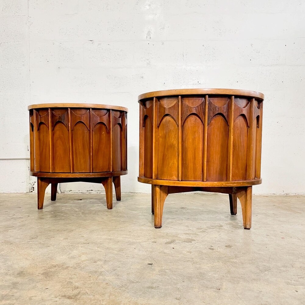 Mid Century Modern Pair Kent Coffey Perspecta Nightstands or Side Tables - Image 2
