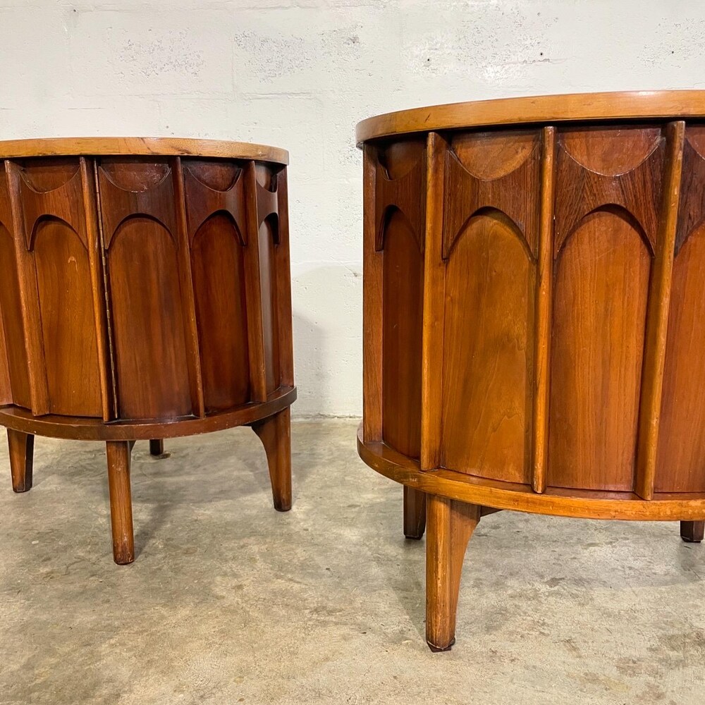 Mid Century Modern Pair Kent Coffey Perspecta Nightstands or Side Tables - Image 3