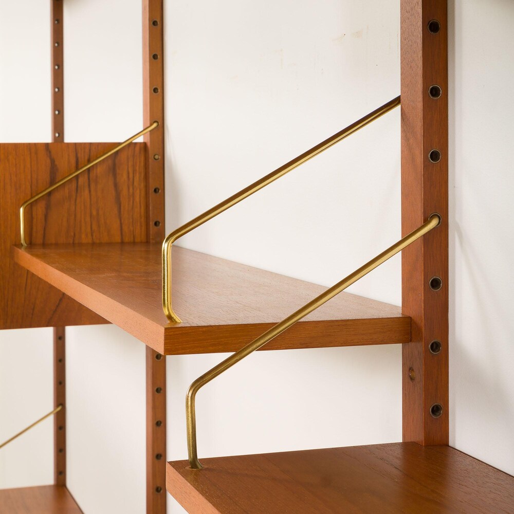 Poul Cadovius teak 4-bay wall unit for Cado, Denmark 1960s - Image 6