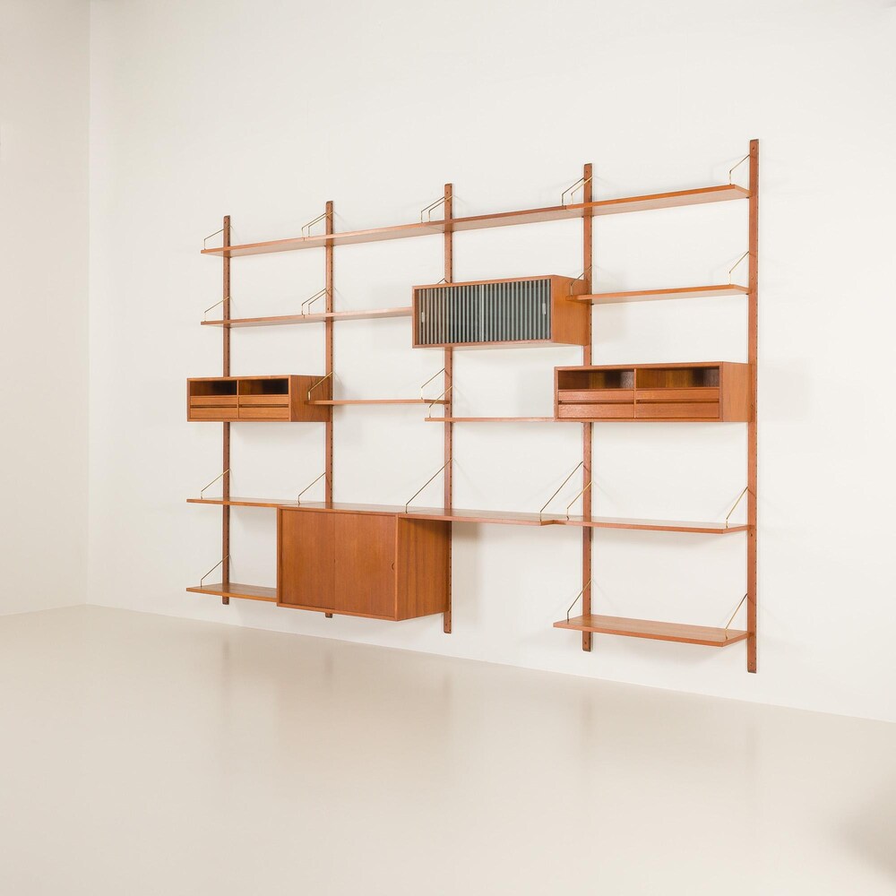 Poul Cadovius teak 4-bay wall unit for Cado, Denmark 1960s - Image 3