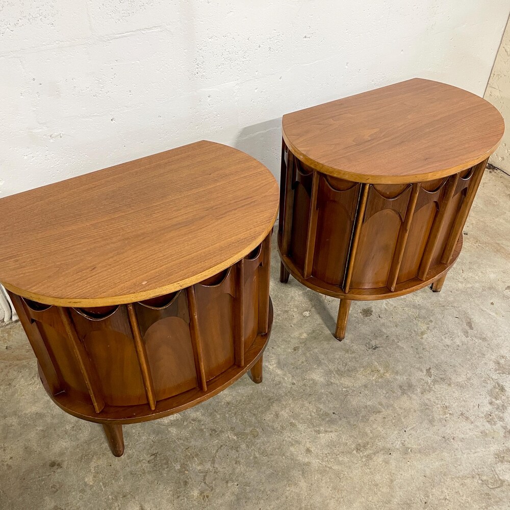 Mid Century Modern Pair Kent Coffey Perspecta Nightstands or Side Tables - Image 7