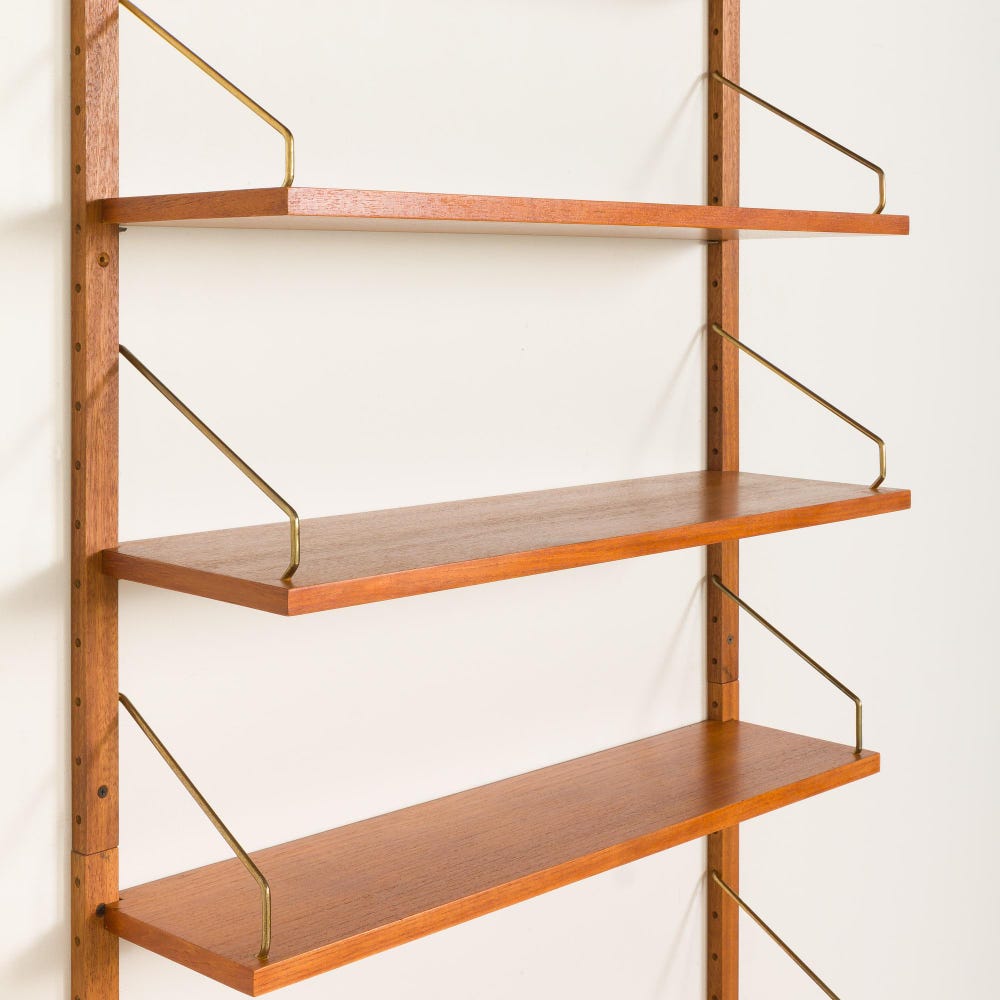 Poul Cadovius entry teak wall unit with a console for Cado, 1960s - Image 6