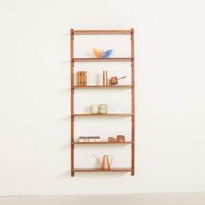Danish mid century shelving system, set of 6 shelves, 1960s