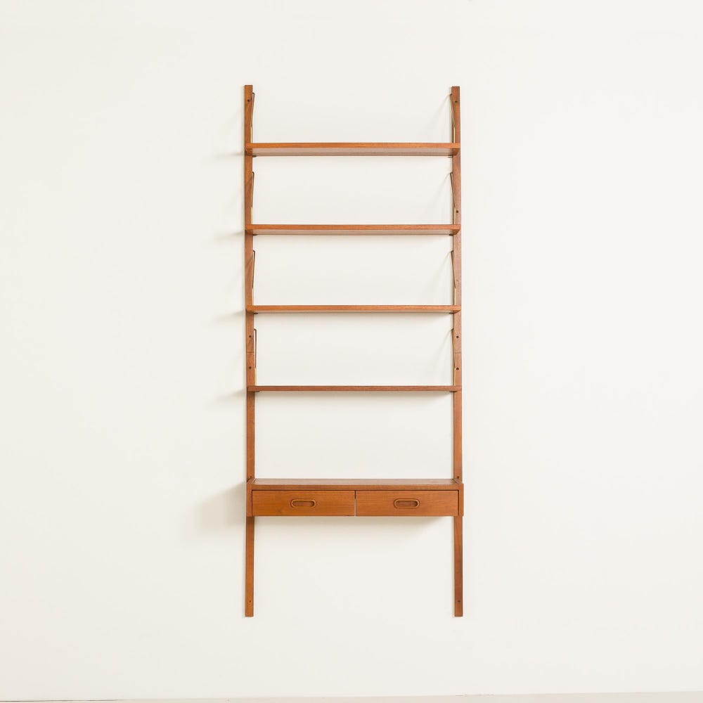 Danish teak wall unit with a console in a stye of Poul Cadovius, 1960s - Image 3