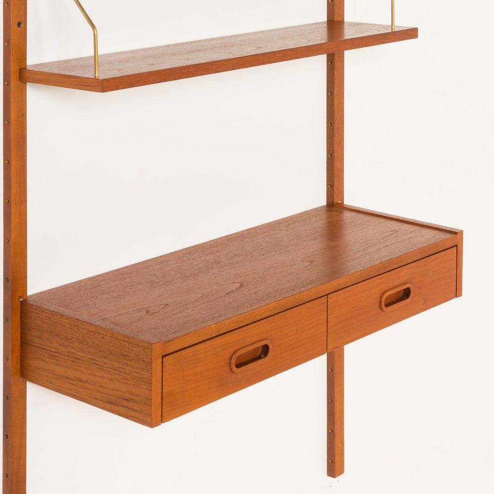 Danish teak wall unit with a console in a stye of Poul Cadovius, 1960s - Image 5