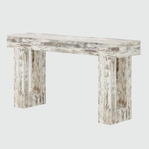 63-Inch Rustic Console Table – Farmhouse Entryway Table, Long Wooden Sofa Table for Living Room Hallway, Modern Narrow Table with Legs