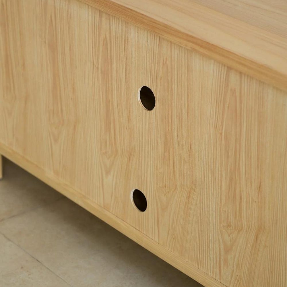 Handmade Boho Rattan TV Cabinet – Wood Storage Console Buffet for Living Room, Dining Room, or Entryway – Natural Home Decor - Image 7