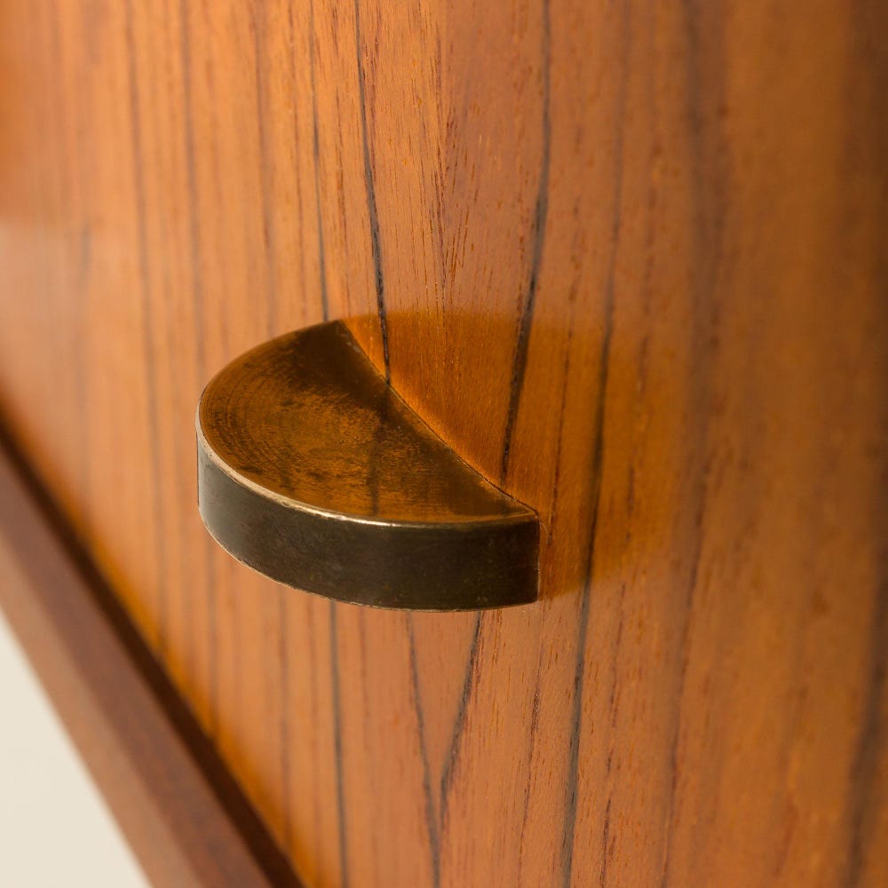 Poul Cadovius entry teak wall unit with a console for Cado, 1960s - Image 9