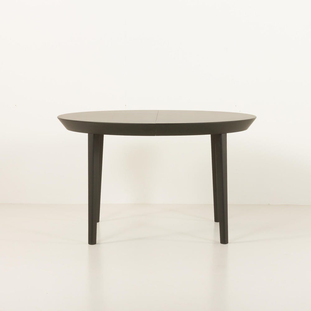 Ole Hald, circular extension teak dining table in black varnish for Gudme Mobelfabrik, Denmark, 1960s - Image 7