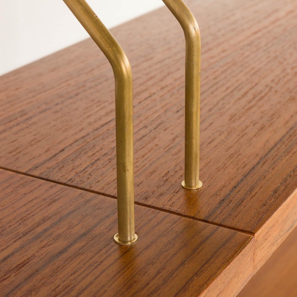 Danish mid century renovated teak modular shelving unit in the style of Poul Cadovius - Image 7